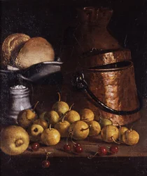 Still Life with Fruits and Cooking Utensils
